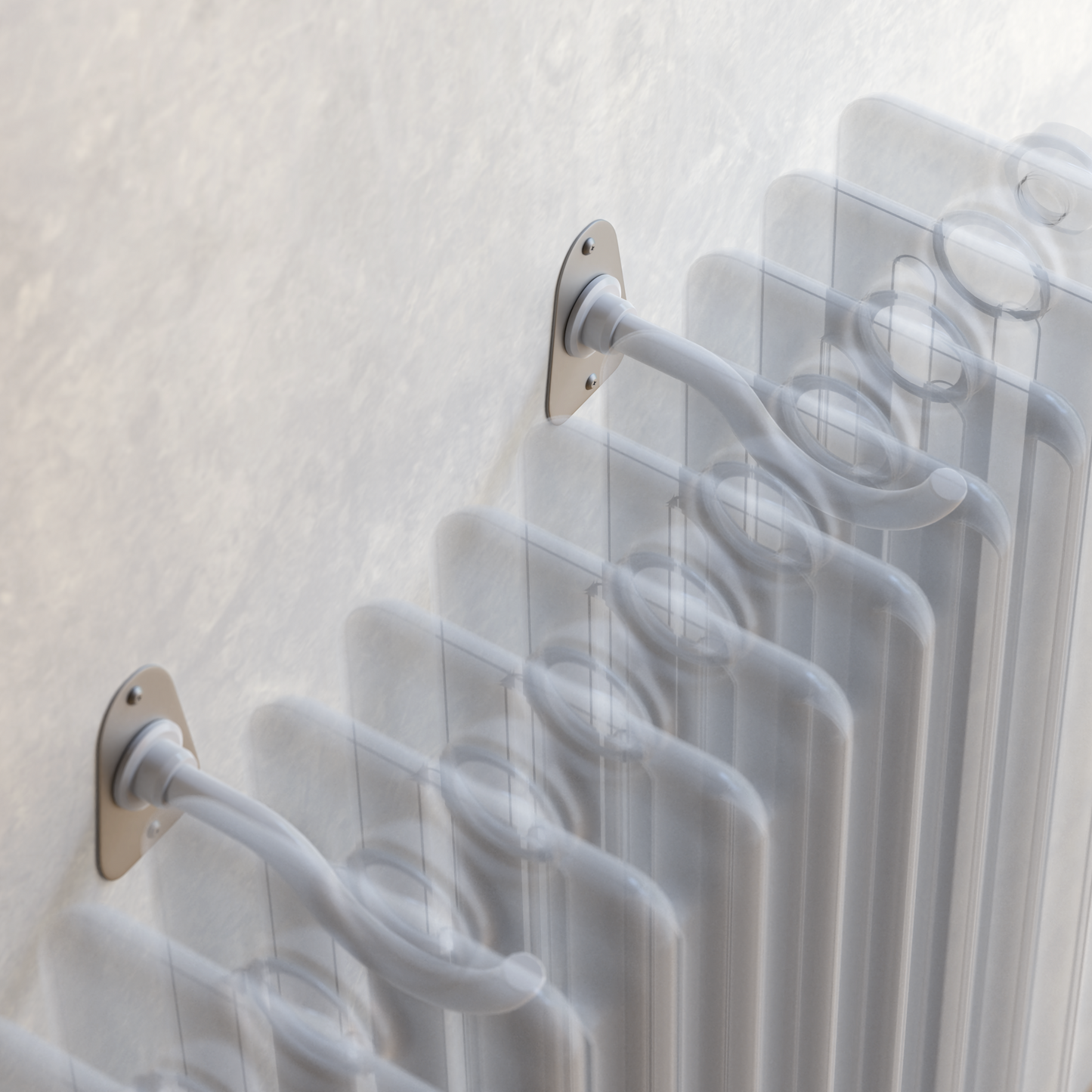 Ardesia 3 Column Horizontal Hot Water Radiator | H 2'0" x W 2'1" | Traffic White