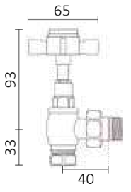 Elegant Classic Angled Valves - Stainless Steel