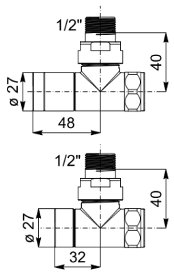 Elegant Angled Valve Manuel - Multiple Finishes Available