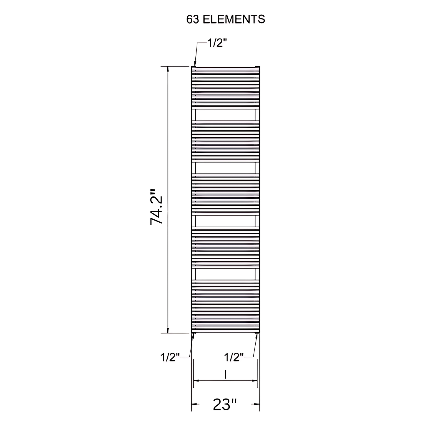 OPENED: Elen 18 - SATIN | Stainless Steel Hot Water Towel Warmer