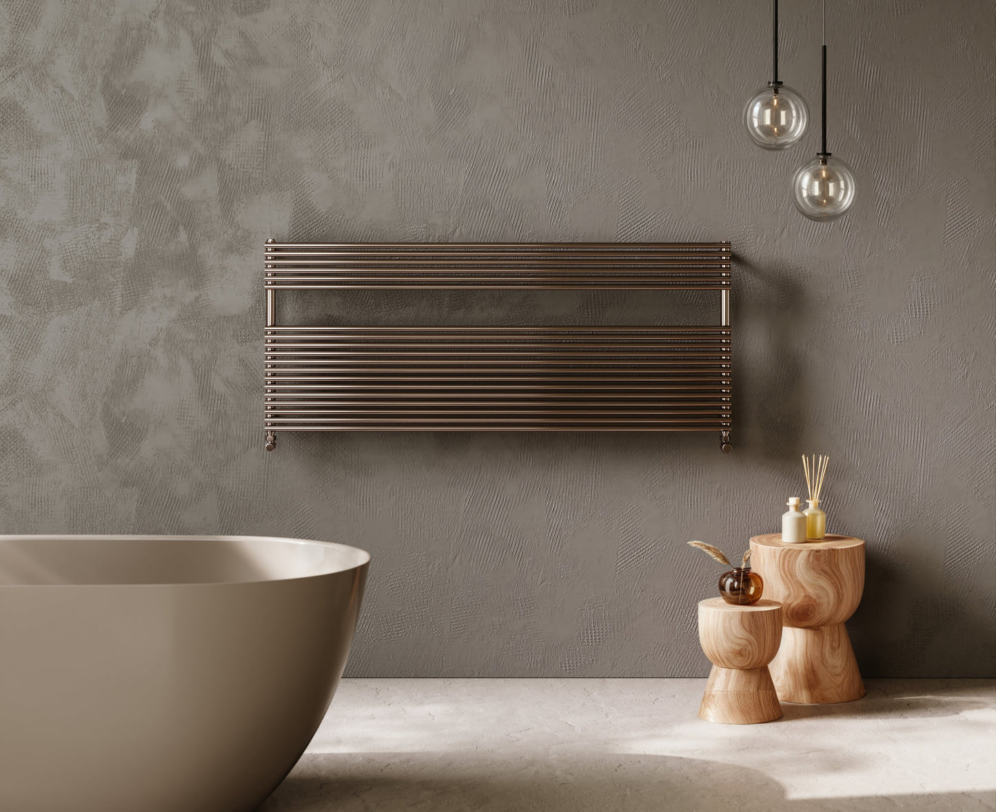 Elen 18 Wide | Stainless Steel Hot Water Towel Warmer