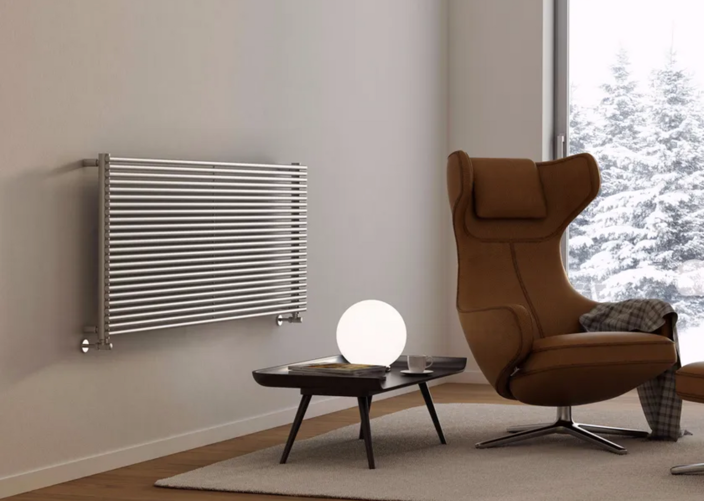 Giada 18 | Stainless Steel Horizontal Hot Water Radiator