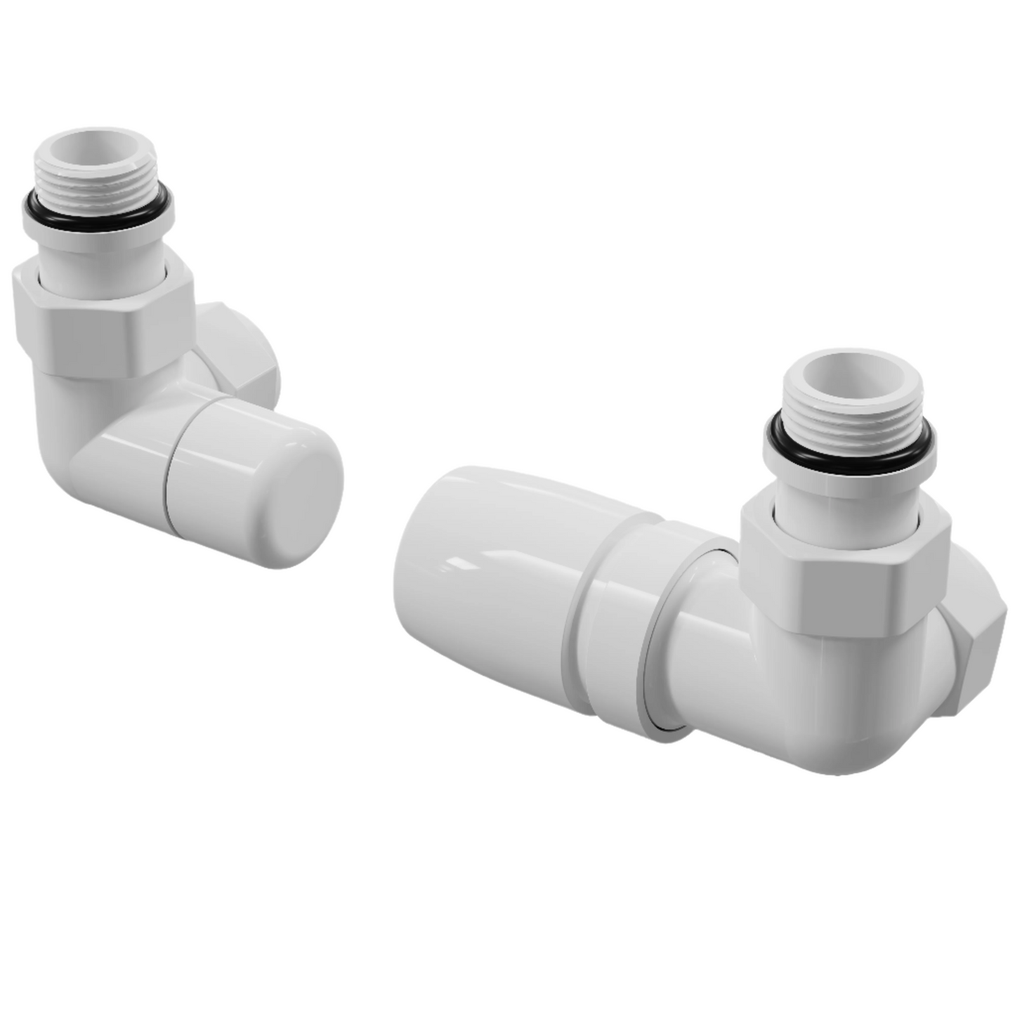 Kristal Total Color Corner Valve with Thermostatic Option (Left/Right) - Multiple Finishes Available