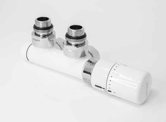 Elegant Valve Square with Pipe Centers 50mm and Thermostatic Head - Painted