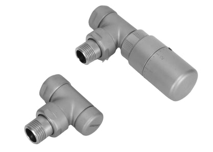 Elegant Angled Valve with Thermostatic Head - Multiple Finishes Available