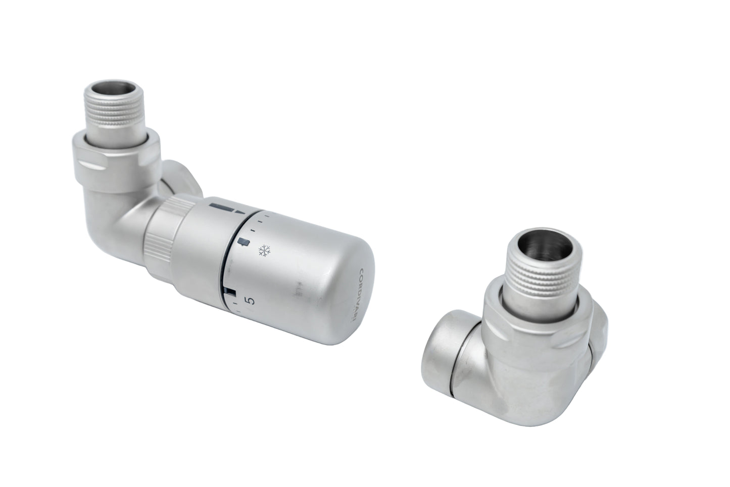 Elegant Corner Valve with Thermostatic Head - Multiple Finishes Available