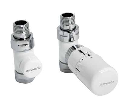 Elegant Straight Valve with Thermostatic Head - Multiple Finishes Available