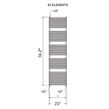 OPENED: Elen 18 - SATIN | Stainless Steel Hot Water Towel Warmer