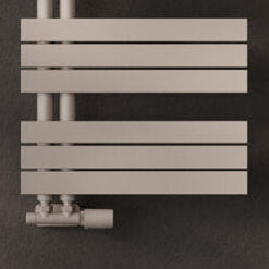 Kristal Total Color Angled Valve with Pipe Centers 50mm and Thermostatic Option (Left/Right) - Multiple Finishes Available