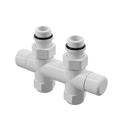 Kristal Total Color Straight Valve with Pipe Centers 50mm and Thermostatic Option - Multiple Finishes Available