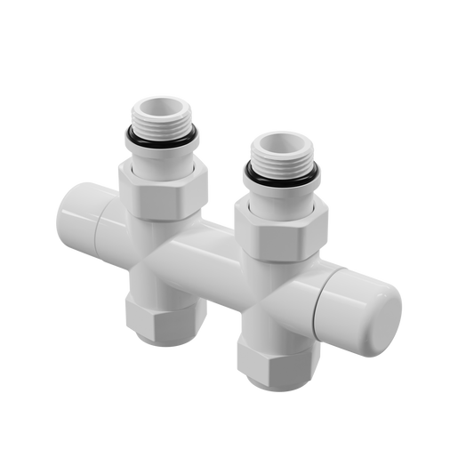 Kristal Total Color Straight Valve with Pipe Centers 50mm and Thermostatic Option - Multiple Finishes Available
