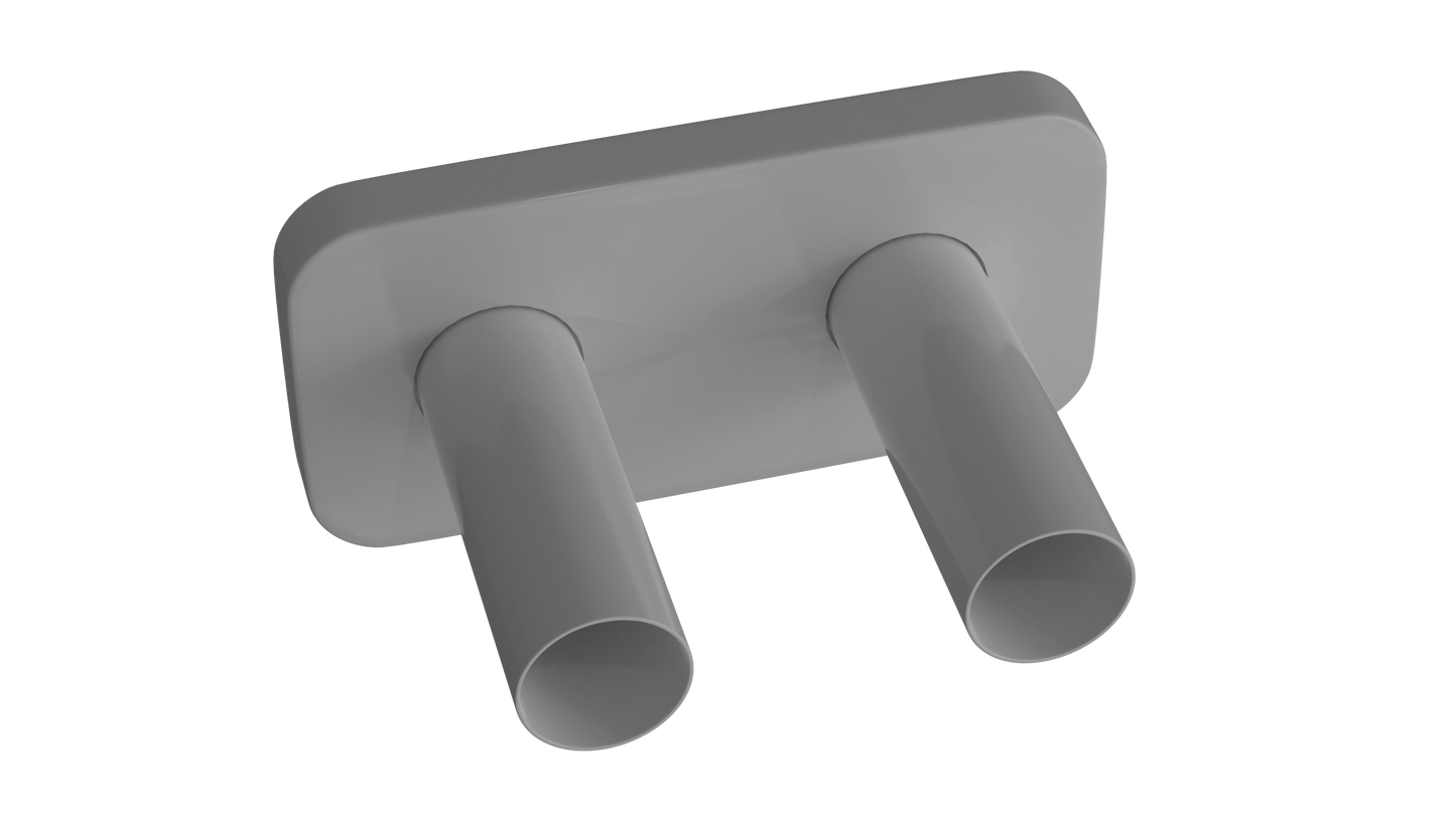 Tinta Square Valve (Left) Pipe Centers 50 mm - with Thermostatic Head