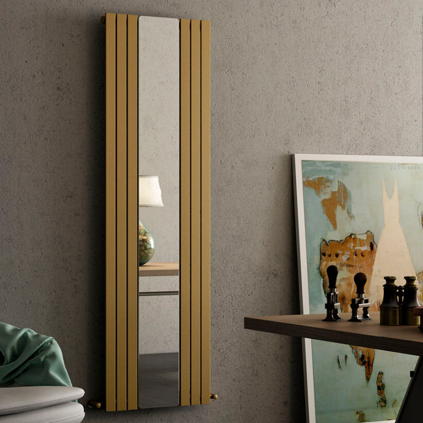 Rosy Mirror | Vertical Hot Water Radiator